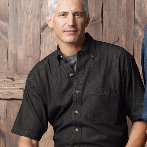 Men's Denim Short Sleeve Shirt Thumbnail