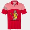 Men's Heathered 3-Stripes Colorblocked Polo Thumbnail