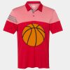 Men's Heathered 3-Stripes Colorblocked Polo Thumbnail