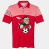 Men's Heathered 3-Stripes Colorblocked Polo Thumbnail
