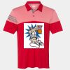 Men's Heathered 3-Stripes Colorblocked Polo Thumbnail