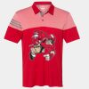 Men's Heathered 3-Stripes Colorblocked Polo Thumbnail