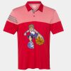 Men's Heathered 3-Stripes Colorblocked Polo Thumbnail