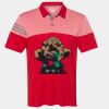 Men's Heathered 3-Stripes Colorblocked Polo Thumbnail