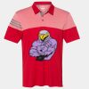 Men's Heathered 3-Stripes Colorblocked Polo Thumbnail