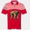 Men's Heathered 3-Stripes Colorblocked Polo Thumbnail