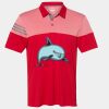Men's Heathered 3-Stripes Colorblocked Polo Thumbnail