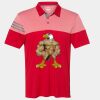 Men's Heathered 3-Stripes Colorblocked Polo Thumbnail