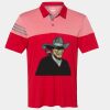 Men's Heathered 3-Stripes Colorblocked Polo Thumbnail