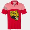 Men's Heathered 3-Stripes Colorblocked Polo Thumbnail
