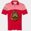 Men's Heathered 3-Stripes Colorblocked Polo Thumbnail