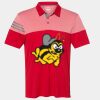 Men's Heathered 3-Stripes Colorblocked Polo Thumbnail