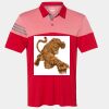 Men's Heathered 3-Stripes Colorblocked Polo Thumbnail