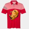 Men's Heathered 3-Stripes Colorblocked Polo Thumbnail