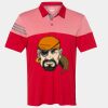 Men's Heathered 3-Stripes Colorblocked Polo Thumbnail