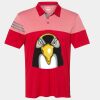 Men's Heathered 3-Stripes Colorblocked Polo Thumbnail