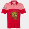 Men's Heathered 3-Stripes Colorblocked Polo Thumbnail