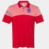 Men's Heathered 3-Stripes Colorblocked Polo Thumbnail