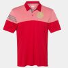 Men's Heathered 3-Stripes Colorblocked Polo Thumbnail