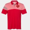 Men's Heathered 3-Stripes Colorblocked Polo Thumbnail