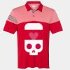 Men's Heathered 3-Stripes Colorblocked Polo Thumbnail