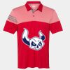 Men's Heathered 3-Stripes Colorblocked Polo Thumbnail
