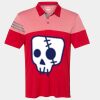 Men's Heathered 3-Stripes Colorblocked Polo Thumbnail