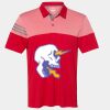 Men's Heathered 3-Stripes Colorblocked Polo Thumbnail