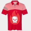Men's Heathered 3-Stripes Colorblocked Polo Thumbnail