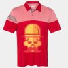Men's Heathered 3-Stripes Colorblocked Polo Thumbnail