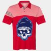 Men's Heathered 3-Stripes Colorblocked Polo Thumbnail