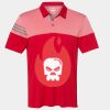 Men's Heathered 3-Stripes Colorblocked Polo Thumbnail