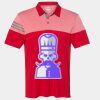 Men's Heathered 3-Stripes Colorblocked Polo Thumbnail