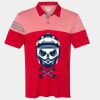 Men's Heathered 3-Stripes Colorblocked Polo Thumbnail