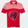 Men's Heathered 3-Stripes Colorblocked Polo Thumbnail