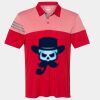 Men's Heathered 3-Stripes Colorblocked Polo Thumbnail