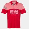 Men's Heathered 3-Stripes Colorblocked Polo Thumbnail