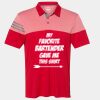 Men's Heathered 3-Stripes Colorblocked Polo Thumbnail