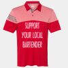 Men's Heathered 3-Stripes Colorblocked Polo Thumbnail